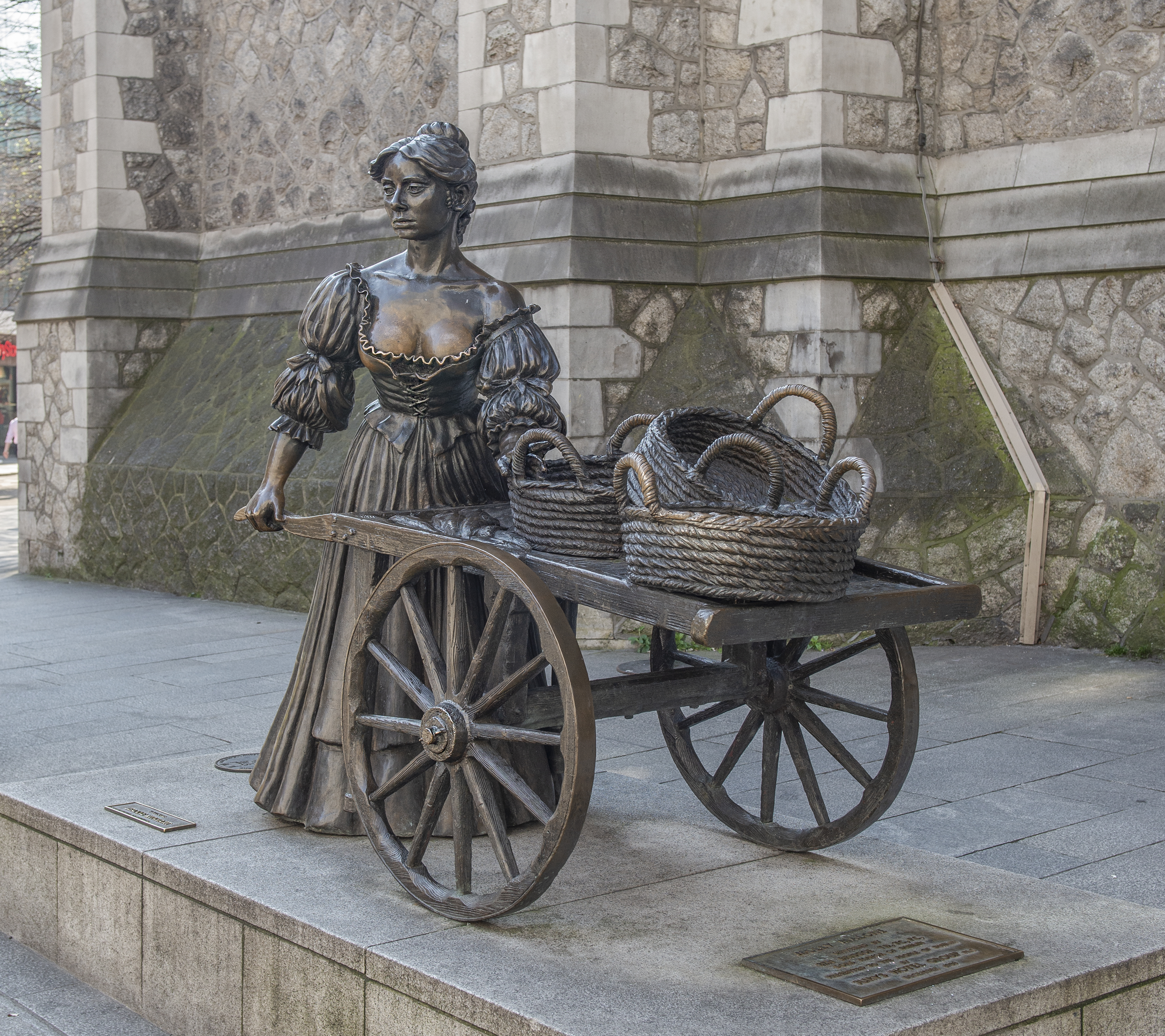 Molly Malone standbeeld in Dublin